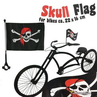 PIRATFLAGG TIL SYKKEL 22 X 16 CM (24 stk.)