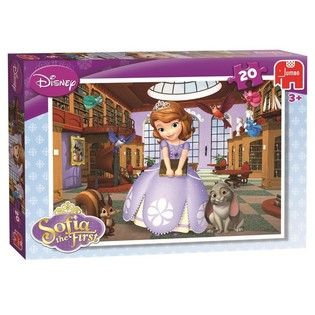 JUMBO DISNEY SOFIA DEN FØRSTE PUSLESPILL I BIBLIOTEKET 20 BRIKKER (5stk.)
