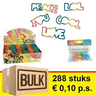 ***STORKJ&Oslash;PSTILBUD*** LUCKY BANDS ARMB&Aring;ND FOR BARN - MODELL: ORD (288 stk.)