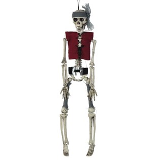 Hengende Skjelett Pirat 40 cm (6 stk.) - Halloween-dekorasjon Engros