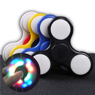 LED FIDGET SPINNERE MED LYS ***TREND 2017*** (17 lyspunkter)