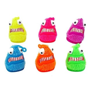 STORE LYSENDE PUFFER-MONSTRE MED LYS &Oslash;9,5CM (12 stk.)
