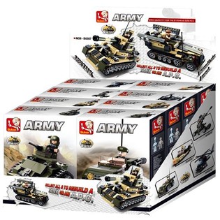 Sluban Militærtank eller APC 8-i-1 M38-B0587 (1 Display / 8 stk)
