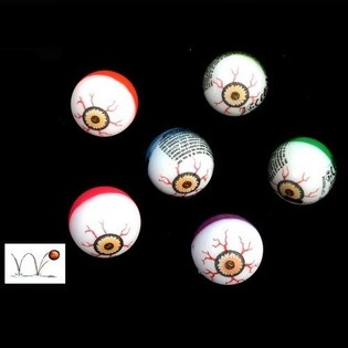 SPRETTEBALLER MED ØYNE - Ø 3 CM (48 stk)