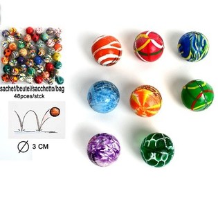 MIX SPRETTEBALLER - &Oslash; 3 CM (48 stk.)