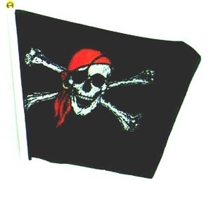 PIRATFLAGG PÅ PINNE (48 stk.)