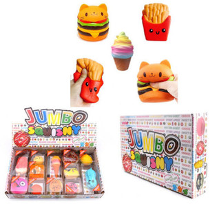 JUMBO Squishies i Display (12 stk.) - Velluktende Stressballer