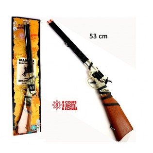 STOR WESTERN KRUTTLAPPISTOL, 8 SKUDD, 53 CM (12 stk.)