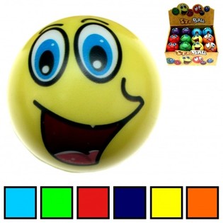 Smiley PU Stressballer Display (24 stk.)