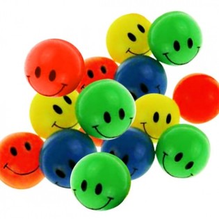 Fargerike Sprettballer 3,8 cm (60 stk.)