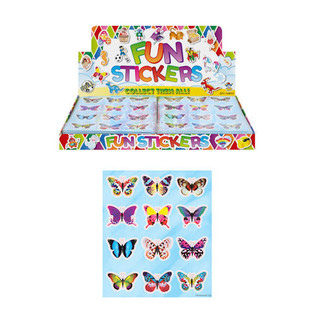 FUN STICKERS &ndash; MODELL: SOMMERFUGLER (120 stk.)