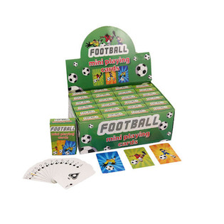 MINI SPILLEKORT &ndash; MODELL: FOTBALL I DISPLAY (24 stk.)