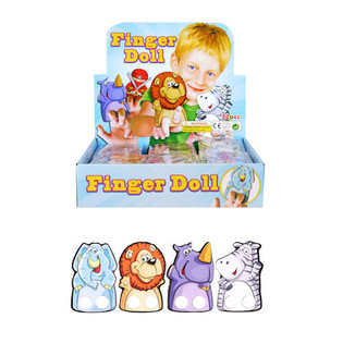 Fingerdyr Jungeldyr Figurer i Display (72 stk.)