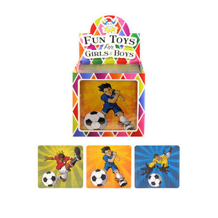 PUSLESPILL – FOTBALLSPILLERE, 13 x 12 cm I DISPLAY (108 stk)