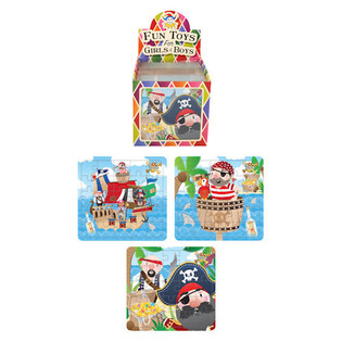 Piratpuslespill 13 x 12 cm i Display (108 stk)