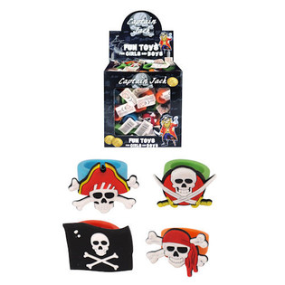 Barneringer Modell: Fargerike Pirater i Display (156 stk.)