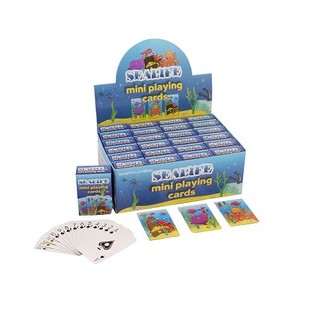 Mini-spillekort &ndash; Modell Sea Life i Display (24 stk.)