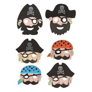 Piratmasker i skum til gutter (24 stk.)
