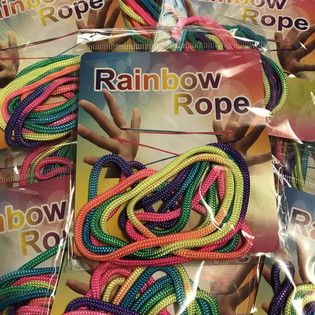 RAINBOW ROPE - Flerfargede Regnbuetau (12 stk)