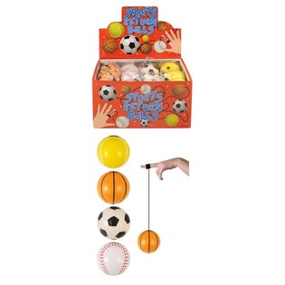 Sportsballer med Strikk i Display (24 stk.)