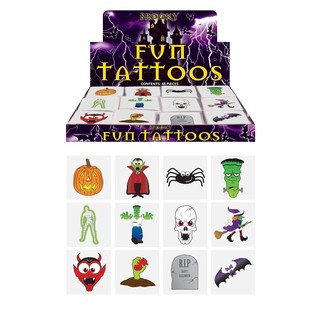 Fun Tattoos &ndash; Halloween-modell (48 pakker x 12 stk.)