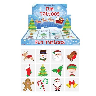 MORSOMME JULETATTOOS &ndash; MODELL JUL (48 pakker x 12 stk.)