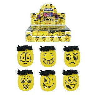 STORE MOODY FACES STRESSBALLER I DISPLAY (12 stk.)