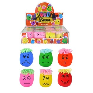 Store Moody Faces Stressballer i Display (12 stk.)
