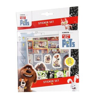 SECRET LIFE OF PETS Klistremerkesett 52 deler (12 stk.)
