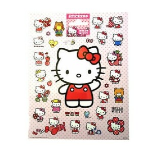 Store Hello Kitty Klistremerkeark, 20x16 cm (10 stk)