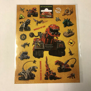 Store Dinotrux klistremerkeark, 20x16 cm (10 stk.)