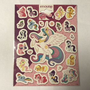 Store My Little Pony klistremerkeark, 20x16 cm (10 stk.)