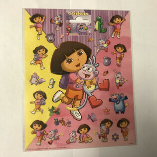 Store Dora Klistremerkeark, 20x16 cm (10 stk.)