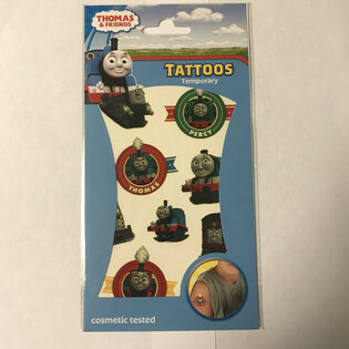 TATTOVERINGSKLISTREMERKER SETT: LOKOMOTIVET THOMAS, 20 x 10 cm (10 stk.)