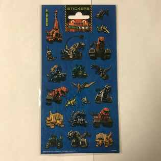 KLISTREMERKER: DINOTRUX, M&aring;l 20 x 10 cm (10 stk.)