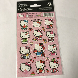KLISTREMERKER: HELLO KITTY, M&aring;l 20 x 10 cm (10 stk.)
