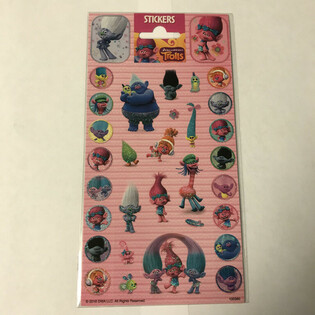 Klistremerkeark TROLLS - 20 x 10 cm (10 stk.)