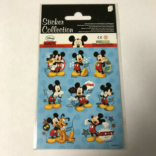 KLISTERMERKEARK: DISNEY MIKKE MUS, str. 16 x 9 cm (10 stk.)