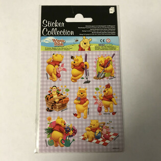 Klistremerkeark: Disney Ole Brumm, 16 x 9 cm (10 stk.)