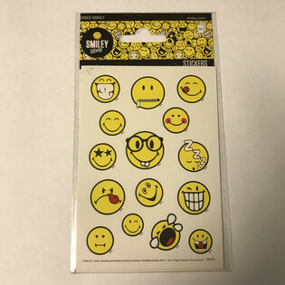 KLISTREMERKEARK: SMILEY'S, 16 x 9 cm (10 stk.)