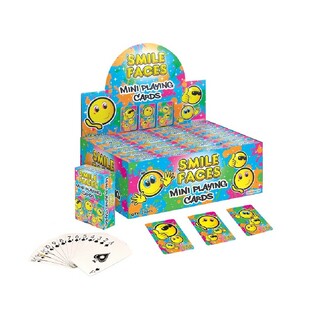 MINI SPILLKORT &ndash; MODELL: SMILEY I DISPLAY (24 stk.)