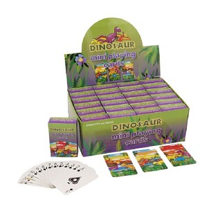MINI SPILLEKORT – MODELL: DINOSAUR I DISPLAY (24 stk.)