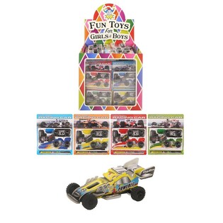 Bygg Din Egen 3D Racerbil med Friksjonsmotor i Display (60 stk.)