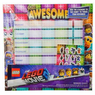 LEGO BEL&Oslash;NNINGSSKJEMA MED LEGO KLISTERMERKER (24 stk.)