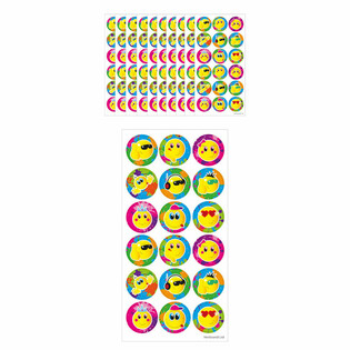 FUN STICKERS &ndash; SMILEY 18 KLISTREMERKER PER ARK (10 stk.)
