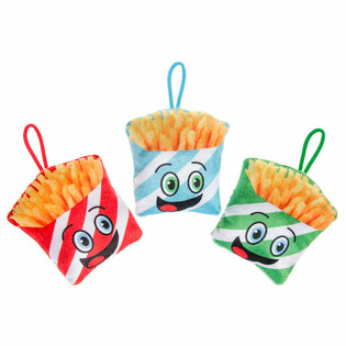 Plysj Pommes Frites-Beger 13 cm (24 stk.)