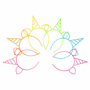 ENHJ&Oslash;RNING TIARA, MIX NEONFARGER (24 stk.)