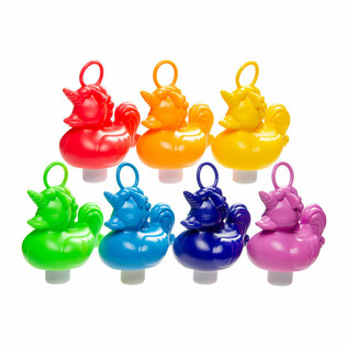 Andefiske Unicorn / Enhj&oslash;rning - Mix Farger - 12 Cm (21 stk)