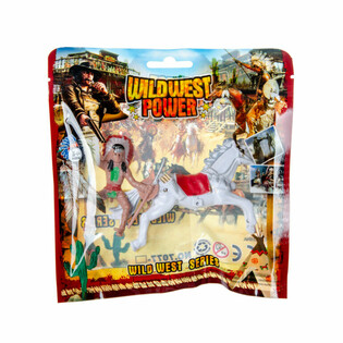 Miks Cowboy- og indianerfigurer på hest (12 stk.)