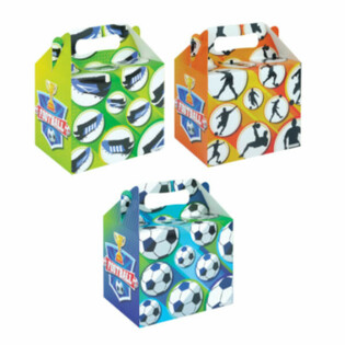 Menuboks &ndash; FOTBALL &ndash; 14 x 9,5 x 18 cm (24 stk.)